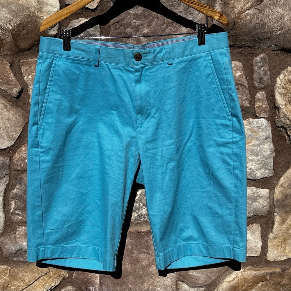 Brooks Brothers Chino Shorts Mens Size 34 Bright Blue Preppy Classic